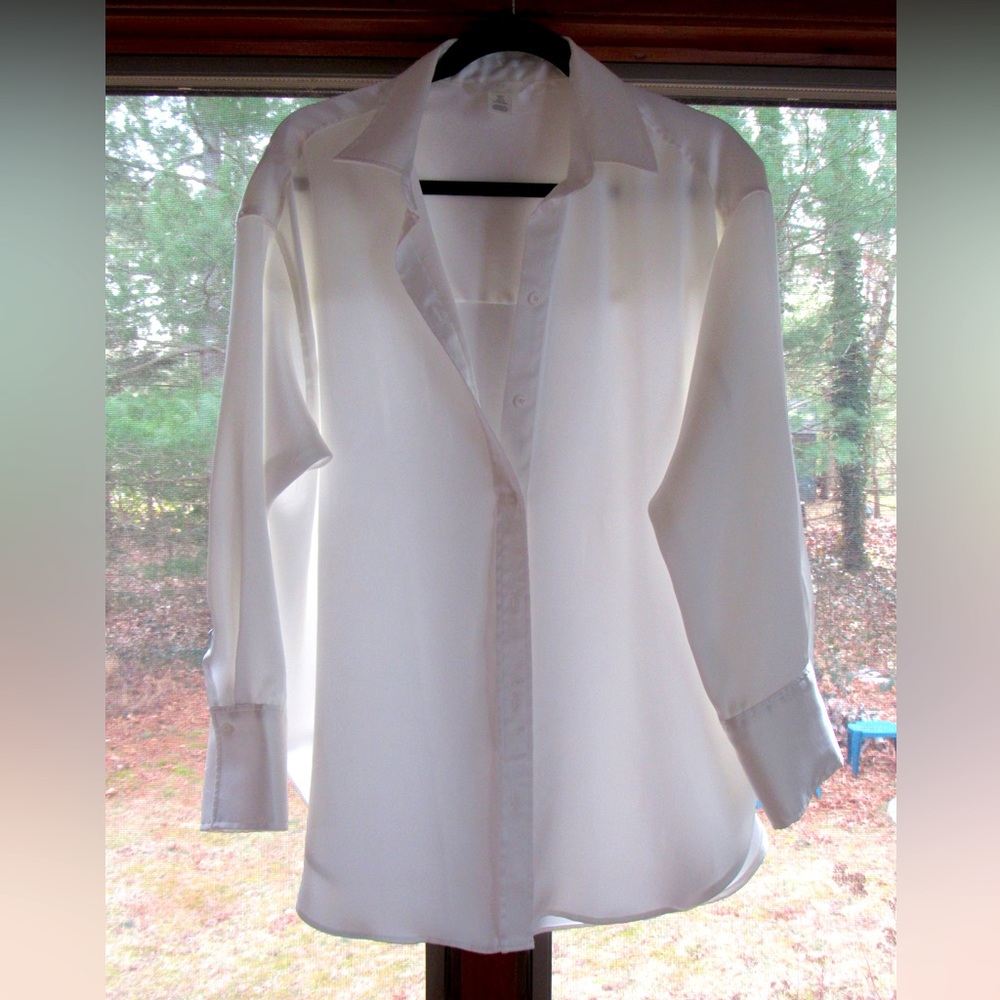 H&M Satin Feel Button-Up Shirt